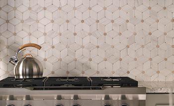 Specialty shape backsplash tiles
